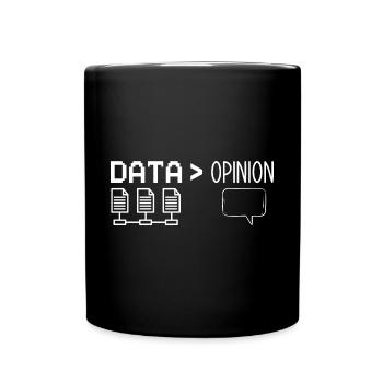 Données > opinion Données d’intelligence artificielle - Mug uni - noir - Devant