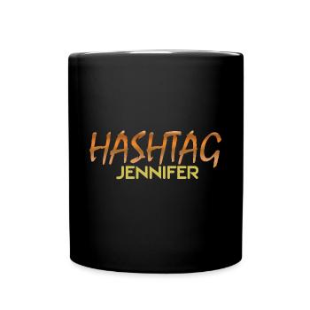 Hashtag Social Media JENNIFER Jennifer - Tasse einfarbig - Schwarz - Vorne