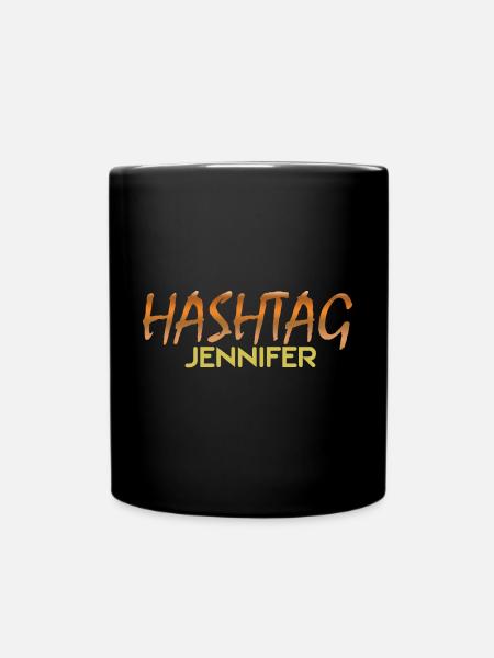 Hashtag Social Media JENNIFER Jennifer - Tasse einfarbig - Schwarz