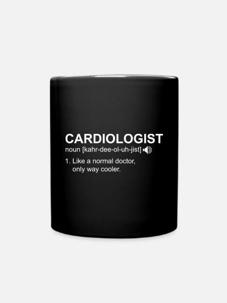 Kardiologie Krankenschwester Kardiologe - Tasse einfarbig - Schwarz