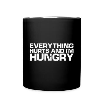 Tout me fait mal et j’ai faim - Mug uni - noir - Devant