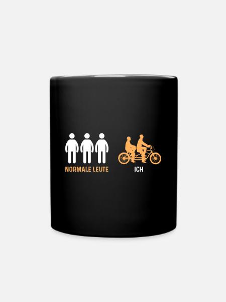 Fahrrad Radfahrer Tandem - Tasse einfarbig - Schwarz