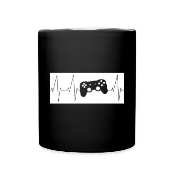 Heartbeat Gamer - Full Colour Mug - black - Front