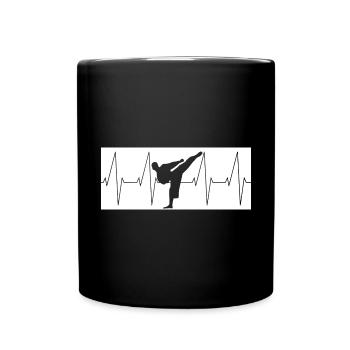 Heartbeat Karaté Kickboxing MMA - Mug uni - noir - Devant