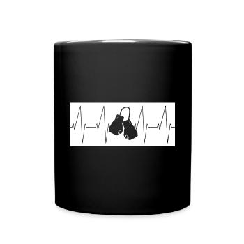 Heartbeat Boxing Kickboxing MMA - Mug uni - noir - Devant
