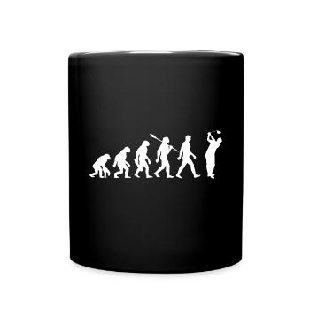 Evolution Golf - Golfspieler - Tasse einfarbig - Schwarz - Vorne