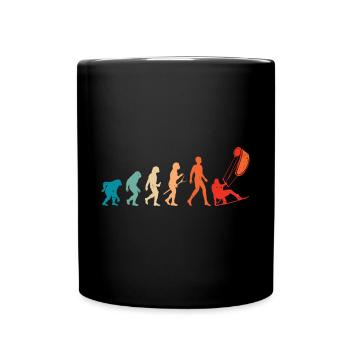 Kiteboarding Evolution Kiteboarder Kitesurfer - Tasse einfarbig - Schwarz - Vorne