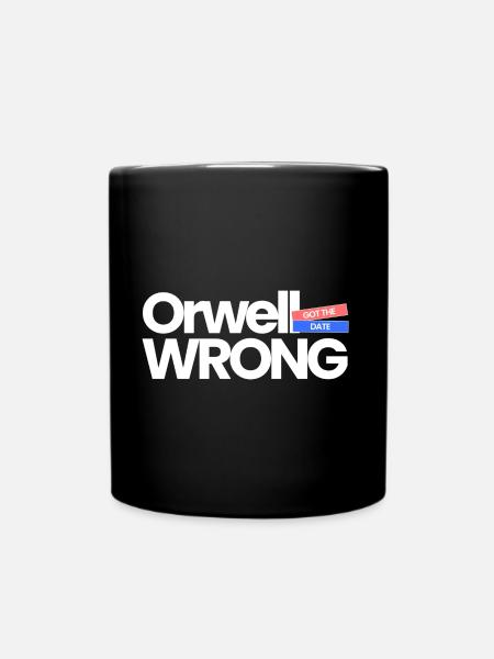 Orwell Got The Date Wrong - Full Colour Mug - black