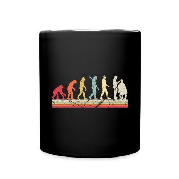Barbier Evolution de Man Barbershop Coiffeur - Mug uni - noir - Devant