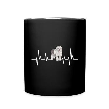 Old English Sheepdog Sheepie Bobtail - Full Colour Mug - black - Front
