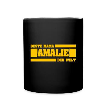 Mama Amalie - Tasse einfarbig - Schwarz - Vorne