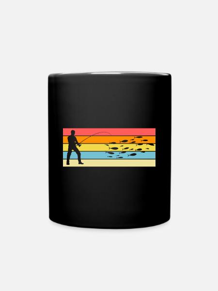 Angel Fischen Angeln Angler - Tasse einfarbig - Schwarz