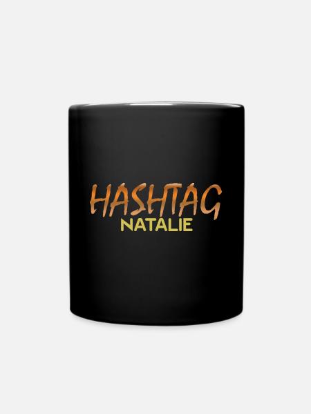 Geschenk für Natalie - Tasse einfarbig - Schwarz