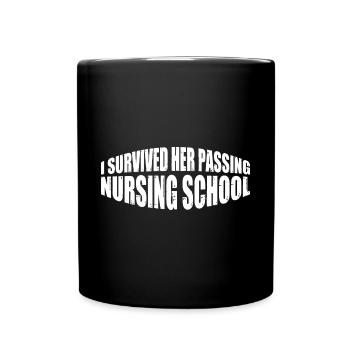 J’ai survécu à son décès à l’école d’infirmières 25 - Mug uni - noir - Devant