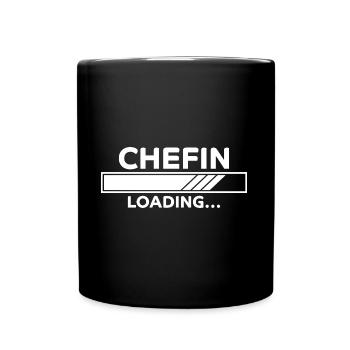 Chefin Spruch Familie Beruf Lustig Chefin Geschenk - Tasse einfarbig - Schwarz - Vorne