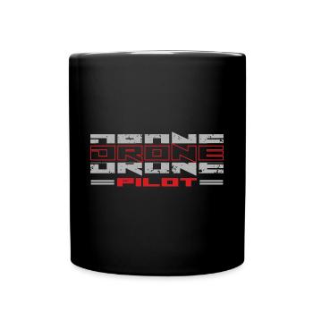 Drohnenpilot Whoop Copter FPV UAS Pilot Drone - Full Colour Mug - black - Front