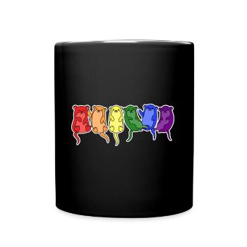 LGBT+ Flagge Otter Design für LGBT+ Menschen - Tasse einfarbig - Schwarz - Vorne