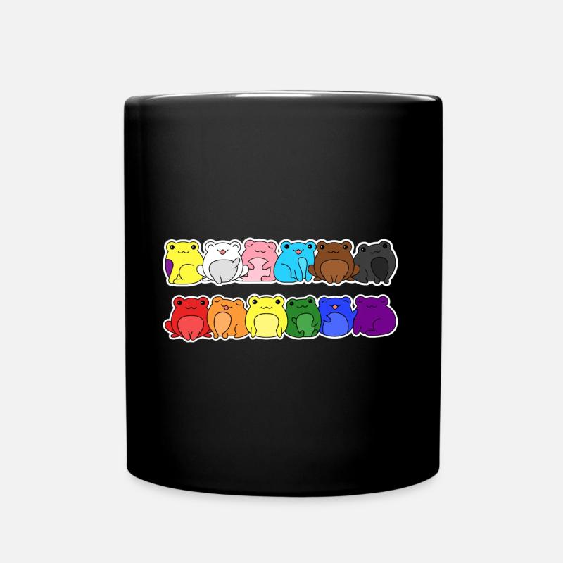 Pride Progress FlaggeFrosch Gleichberechtigung - Tasse einfarbig - Schwarz