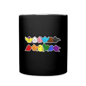 Pride Progress Flagge Vogel für Gleichberechtigung - Tasse einfarbig - Schwarz - Vorne