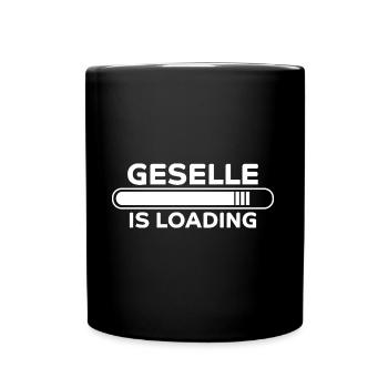 Geselle Spruch Lustiges Gesellenprüfung Geschenk - Tasse einfarbig - Schwarz - Vorne