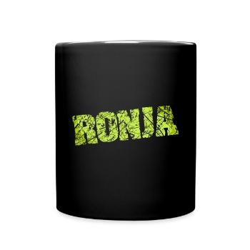 Geschenkidee Ronja - Tasse einfarbig - Schwarz - Vorne