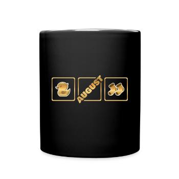 Geschenk für August - Tasse einfarbig - Schwarz - Vorne