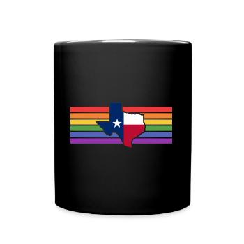 Texas Map Pride Flag Design pour les Texans LGBT + - Mug uni - noir - Devant