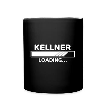 Kellner Spruch Restaurant Lustige Kellner Geschenk - Tasse einfarbig - Schwarz - Vorne