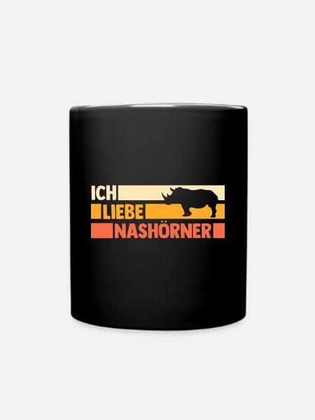 Nashorn - Tasse einfarbig - Schwarz