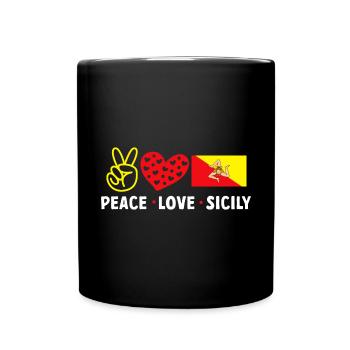 Sicily Flag Italy Sicily - Full Colour Mug - black - Front