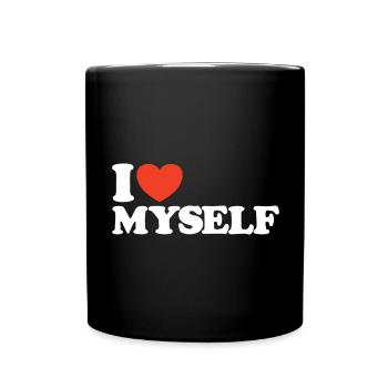 I love myself Confession of self-love - Full Colour Mug - black - Front