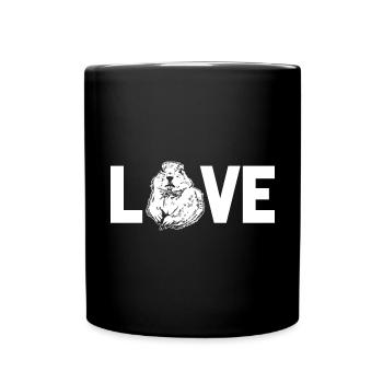 Chien de prairie - Mug uni - noir - Devant