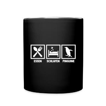 Pinguin - Tasse einfarbig - Schwarz - Vorne