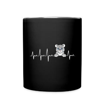 Schneeleopard - Tasse einfarbig - Schwarz - Vorne