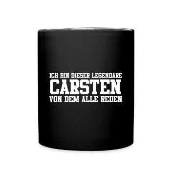 Carsten Name Design - Tasse einfarbig - Schwarz - Vorne