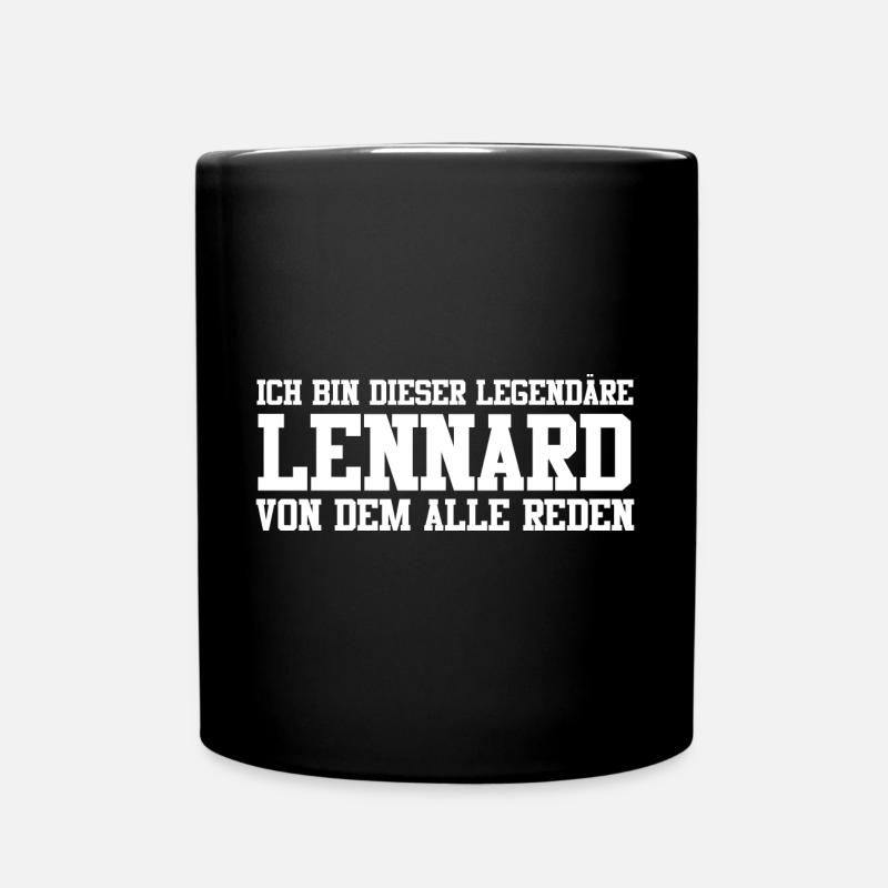 Lennard Name Design - Tasse einfarbig - Schwarz