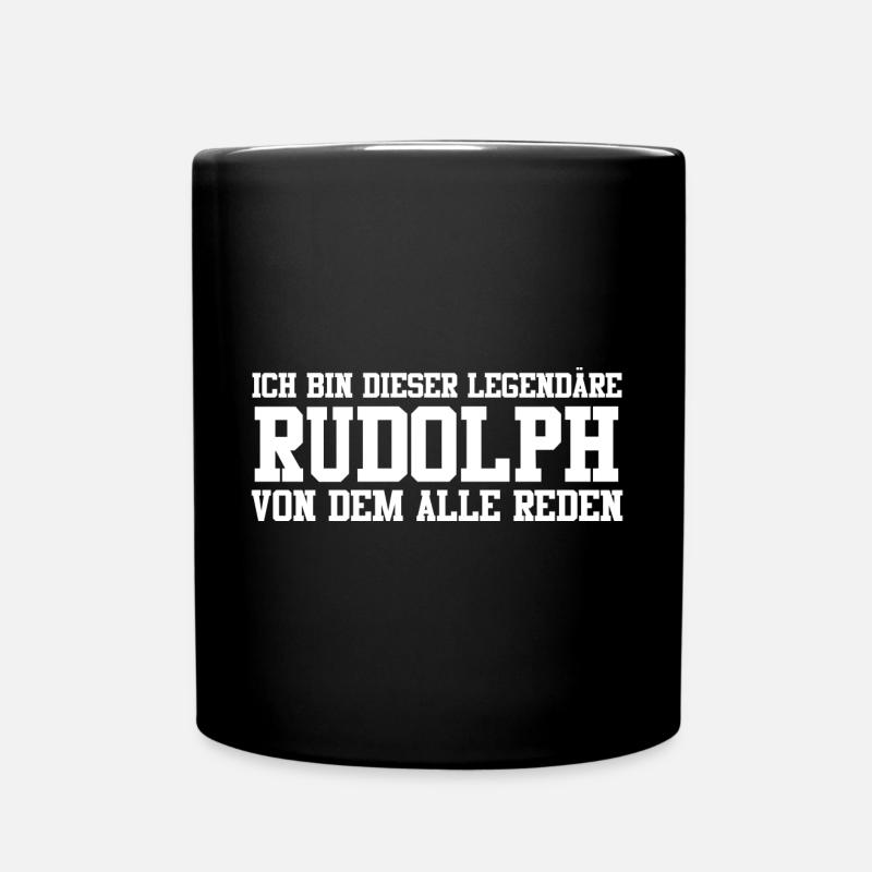 Rudolph Name Design - Tasse einfarbig - Schwarz