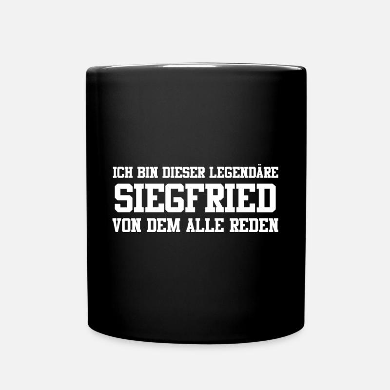 Siegfried Name Design - Tasse einfarbig - Schwarz