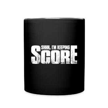 Chut, je garde le score 23 - Mug uni - noir - Devant