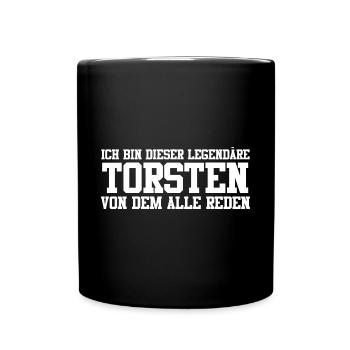 Torsten Name Design - Tasse einfarbig - Schwarz - Vorne