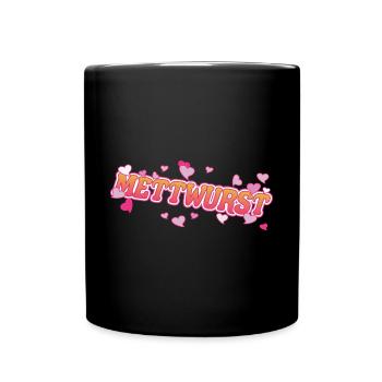 Mettwurst design for the sausage fan - Full Colour Mug - black - Front