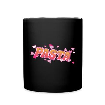 Pasta Liebe Nudel und Teigwaren Design - Tasse einfarbig - Schwarz - Vorne
