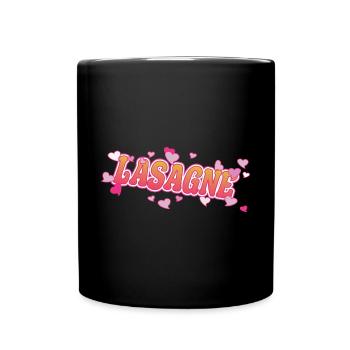 Lasagna Love for the Noodle Casserole Fan - Full Colour Mug - black - Front