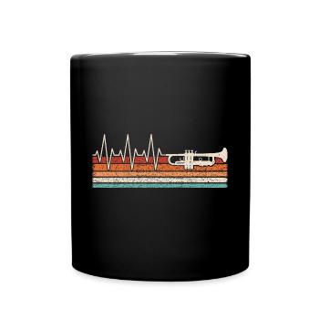 Battement de cœur de la trompette - Mug uni - noir - Devant