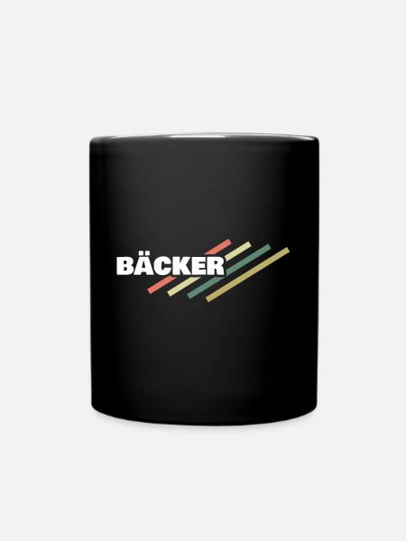 Arbeitsplatz Bäcker - Tasse einfarbig - Schwarz