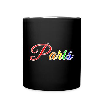 Stilisiertes und farbenfrohes Paris - Tasse einfarbig - Schwarz - Vorne