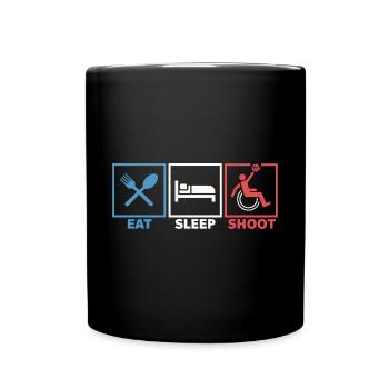 Cadeau de basketball en fauteuil roulant - Mug uni - noir - Devant