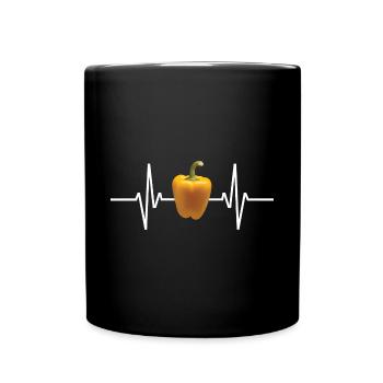 Paprika Geschenk - Tasse einfarbig - Schwarz - Vorne