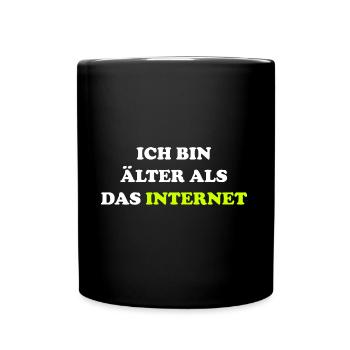Je suis plus vieux qu’Internet drôle de dire - Mug uni - noir - Devant