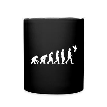 Pigeon Birds Evolution of Humans Animals - Full Colour Mug - black - Front